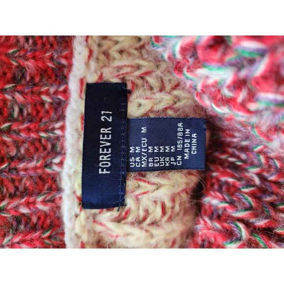 Forever 21 Cropped Multicolor Size Medium Sweater - Picture 4 of 5